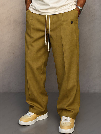 Daan - Heren Oversized Broek met Wijde Pijp Trekkoord en Losse Pasvorm