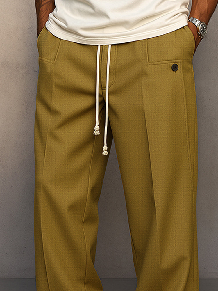 Daan - Heren Oversized Broek met Wijde Pijp Trekkoord en Losse Pasvorm