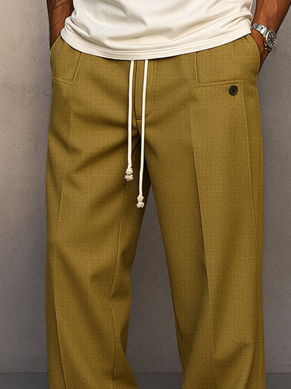 Daan - Heren Oversized Broek met Wijde Pijp Trekkoord en Losse Pasvorm