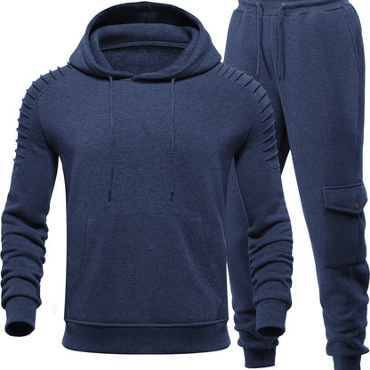 Daan - Heren Trainingspak Hoodie Comfortabel met Joggingbroek en Cargozak
