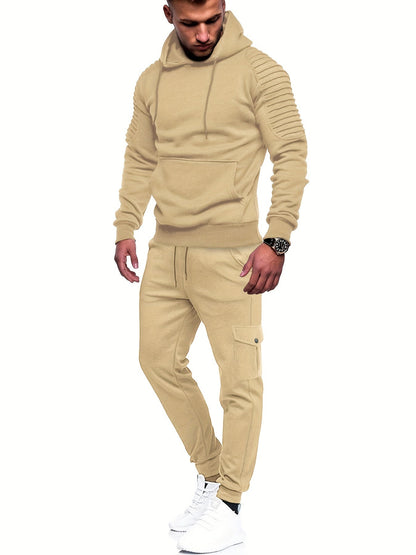 Daan - Heren Trainingspak Hoodie Comfortabel met Joggingbroek en Cargozak