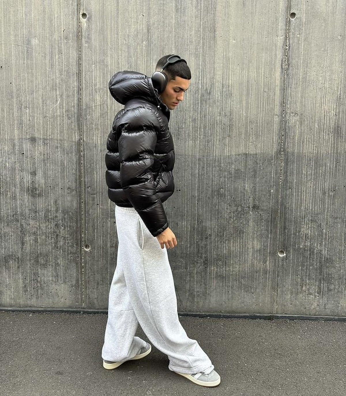Daan - Heren Winterjas Puffer Model met Capuchon en Glanzende Afwerking