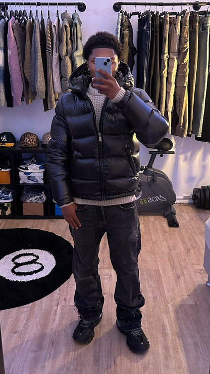 Daan - Heren Winterjas Puffer Model met Capuchon en Glanzende Afwerking