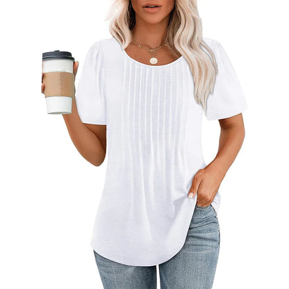 T Shirt Dames - Loose Fit met Ronde Hals | Casual