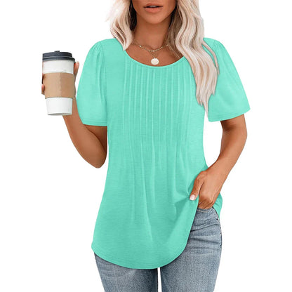 T Shirt Dames - Loose Fit met Ronde Hals | Casual