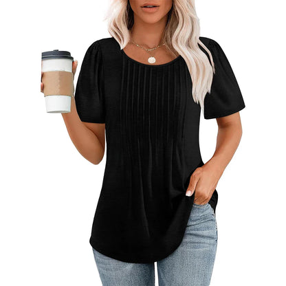 T Shirt Dames - Loose Fit met Ronde Hals | Casual