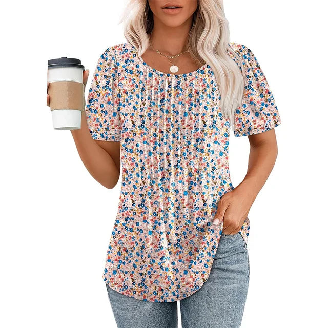 T Shirt Dames - Loose Fit met Ronde Hals | Casual
