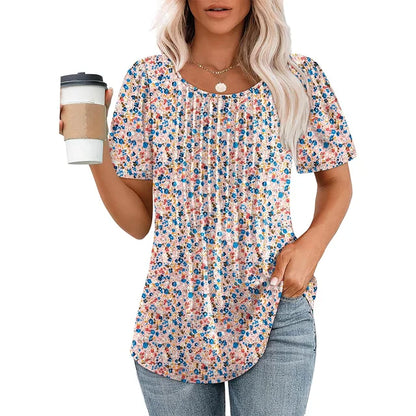 T Shirt Dames - Loose Fit met Ronde Hals | Casual