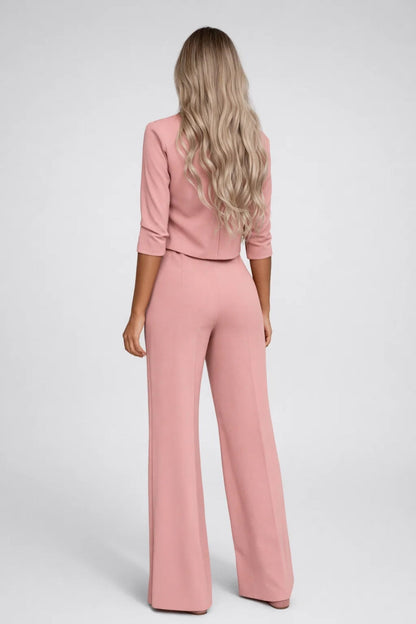 Co-ord Set Dames - Crop Top met Wijde Broek | Elegant