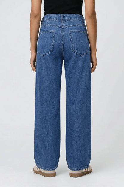 Jeans Dames - Wide Leg High Waist met Rechte Pijp