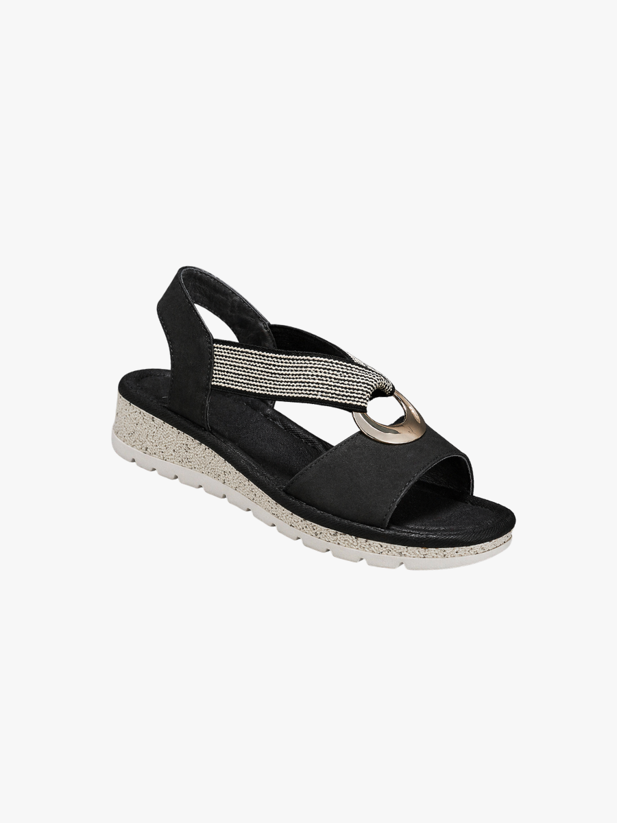 Demi - Boho Orthopedische Sandalen Dames met Maandetail en Gekruiste Band