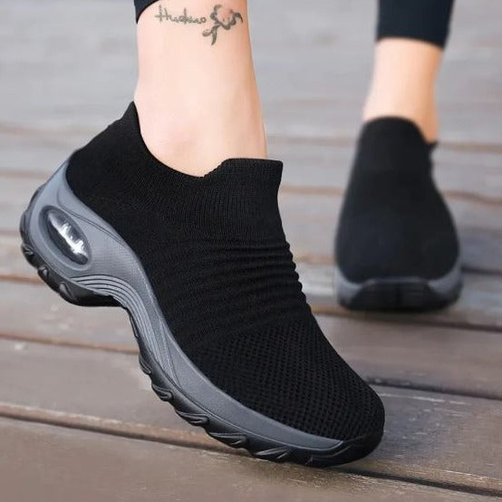 Sneakers Dames - Sok Sneaker met Luchtkamer en Dikke Zool | Zomer