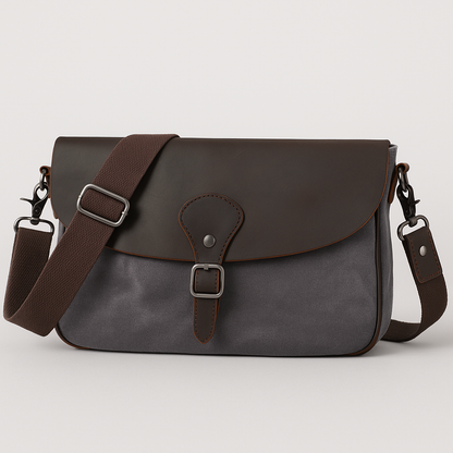 Tas Heren - Stoere Messenger Stijl met Flap en Brede Schouderband