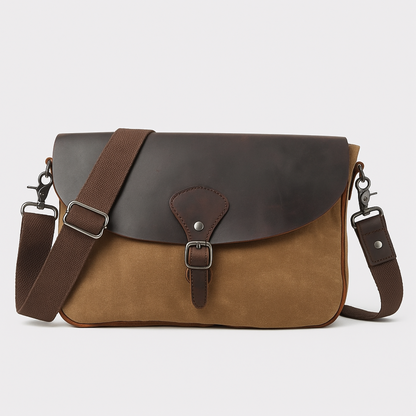 Tas Heren - Stoere Messenger Stijl met Flap en Brede Schouderband