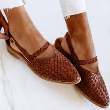 Eva - Chique Orthopedische Sandalen Dames met Gevlochten Neus en Slingback