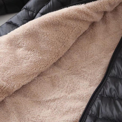 Eva - Dames Lange Winterjas Puffer Waterdicht met Fleecevoering en Capuchon