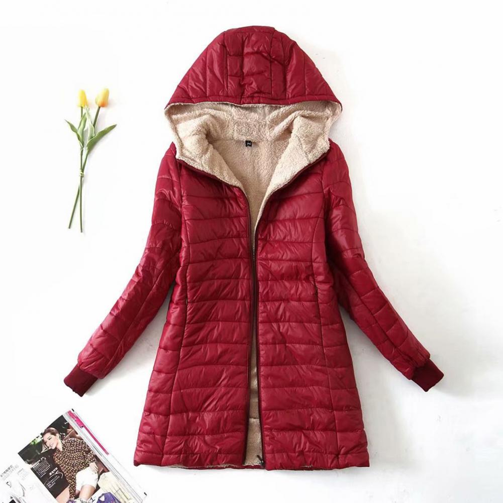 Eva - Dames Lange Winterjas Puffer Waterdicht met Fleecevoering en Capuchon