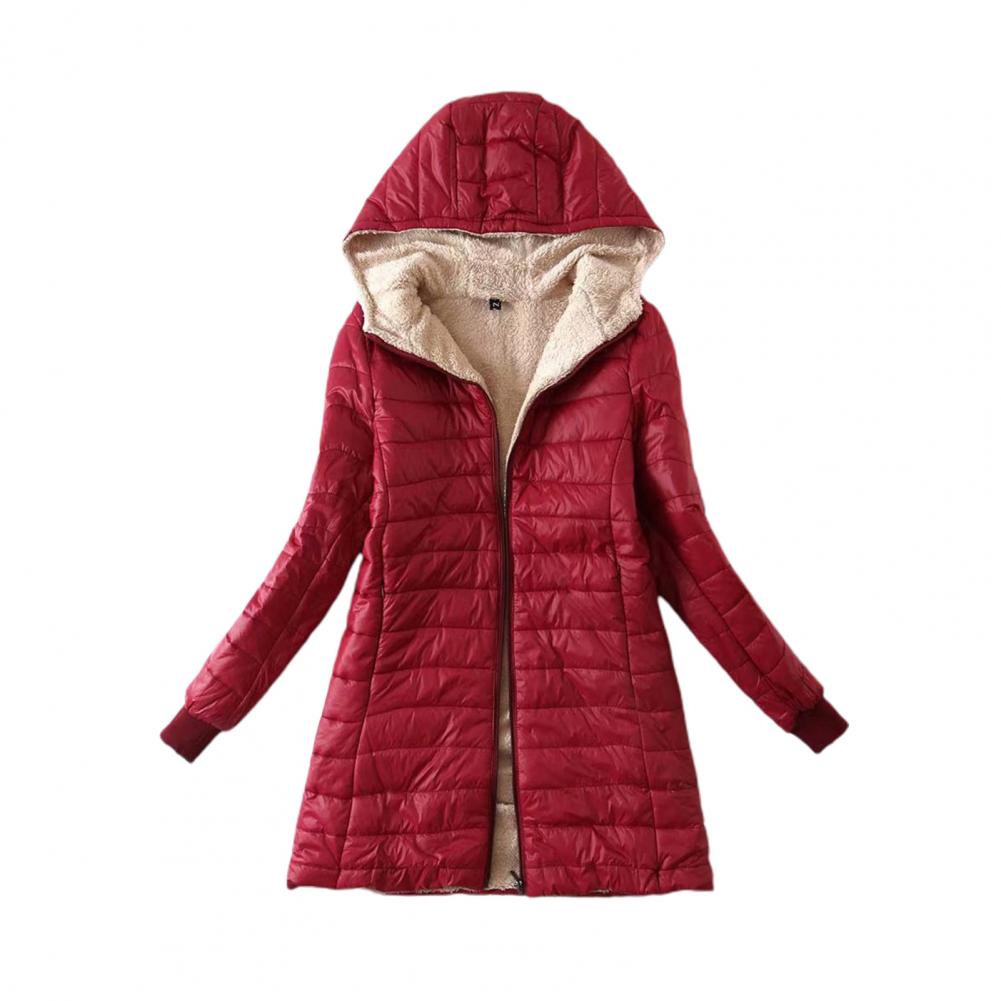 Eva - Dames Lange Winterjas Puffer Waterdicht met Fleecevoering en Capuchon