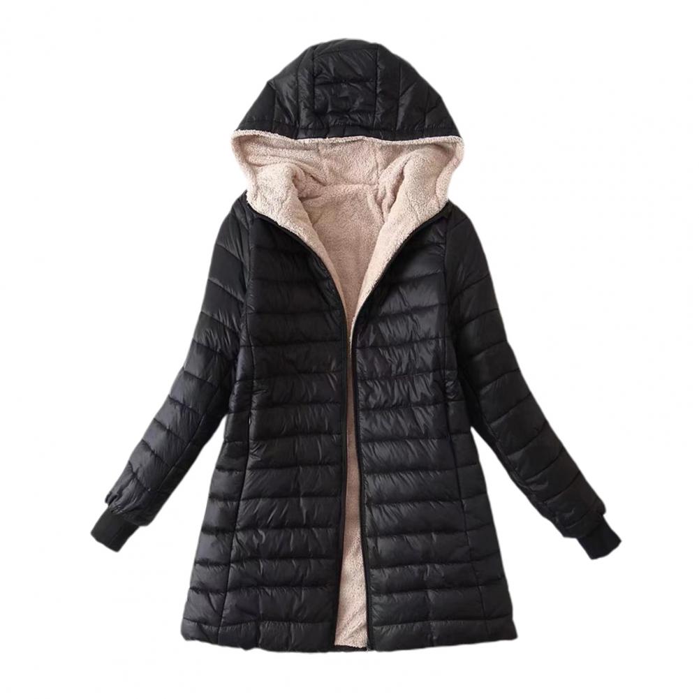 Eva - Dames Lange Winterjas Puffer Waterdicht met Fleecevoering en Capuchon
