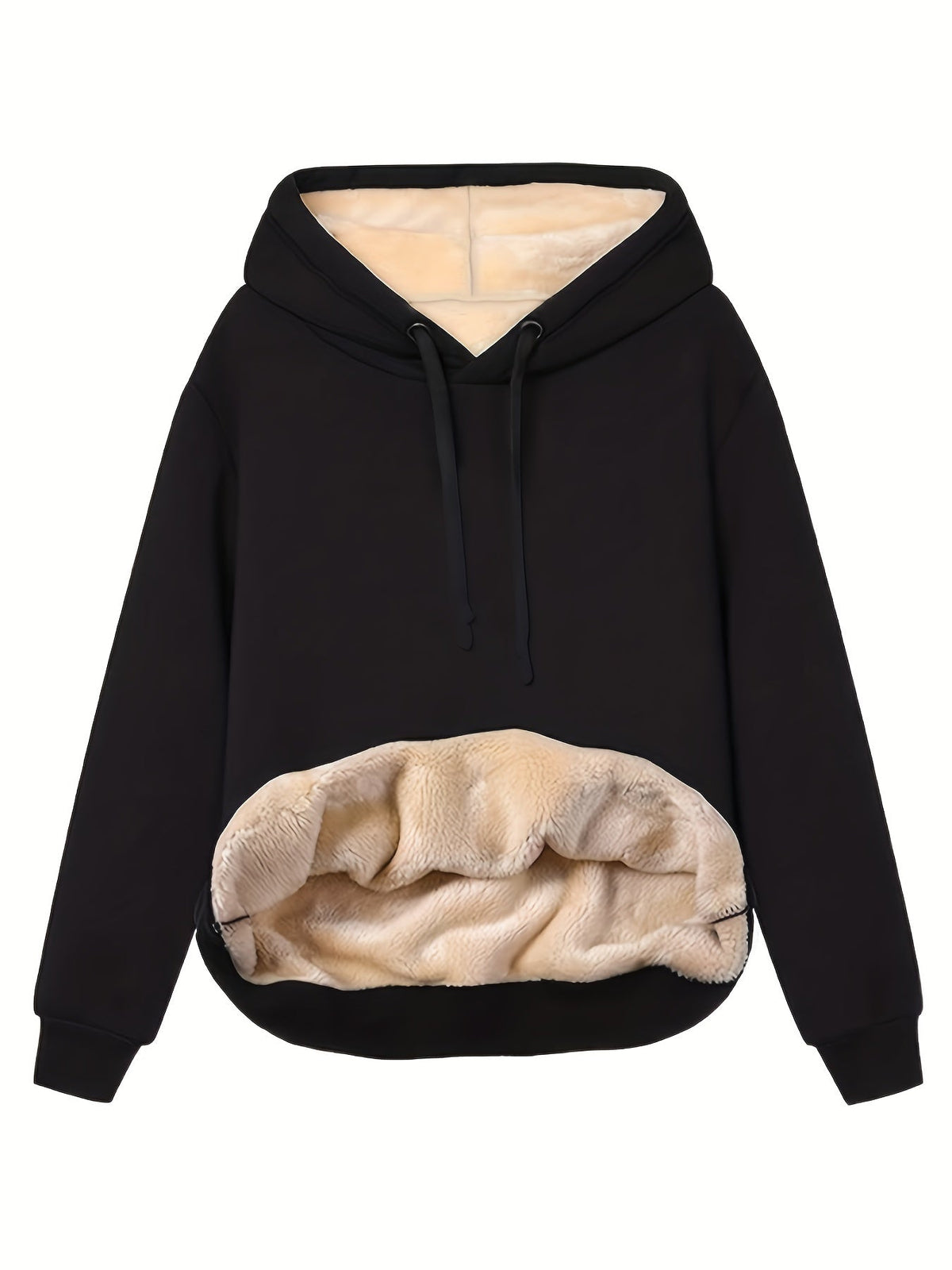 Eva - Dames Winter Hoodie met Dikke Warme Fleecevoering en Trekkoord