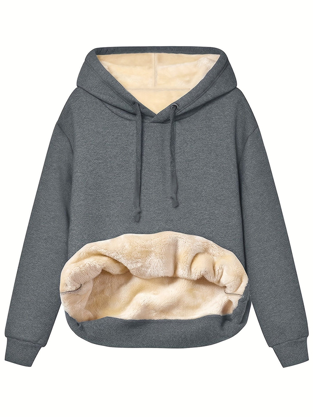 Eva - Dames Winter Hoodie met Dikke Warme Fleecevoering en Trekkoord