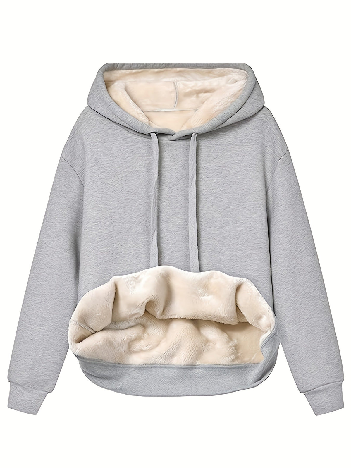 Eva - Dames Winter Hoodie met Dikke Warme Fleecevoering en Trekkoord