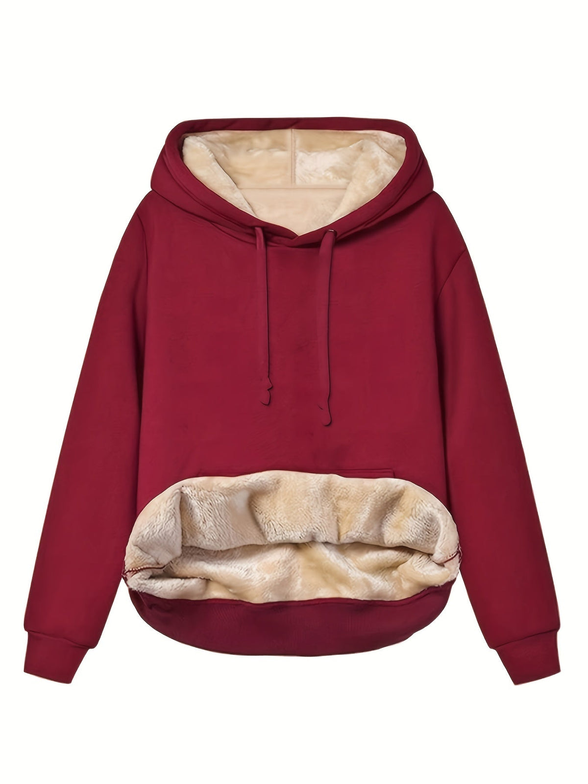 Eva - Dames Winter Hoodie met Dikke Warme Fleecevoering en Trekkoord
