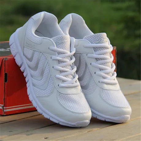 Sneakers Dames - Luchtige Sportschoen met Veters | Actief