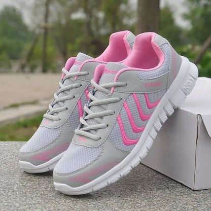 Sneakers Dames - Luchtige Sportschoen met Veters | Actief
