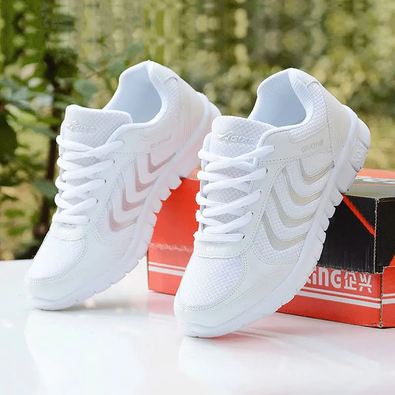 Sneakers Dames - Luchtige Sportschoen met Veters | Actief