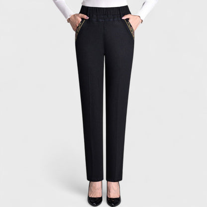 Femke - Dames Jeans High Waist met Stretch en Relaxte Rechte Pijp