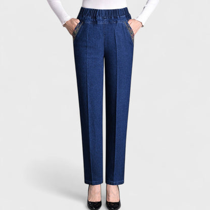 Femke - Dames Jeans High Waist met Stretch en Relaxte Rechte Pijp