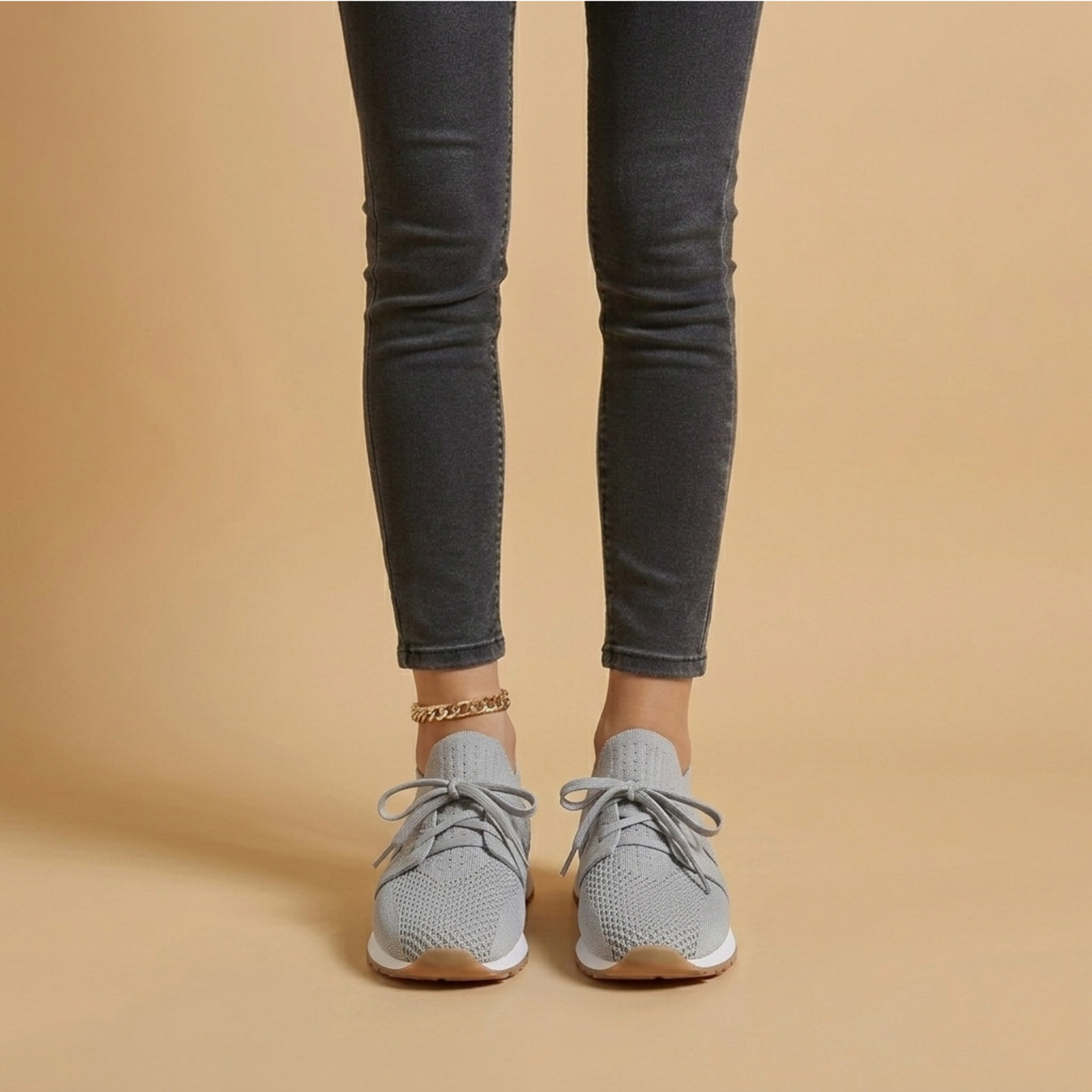 Femke - Moderne Orthopedische Damessneakers met Gebreid Bovenwerk en Ondersteunende Zool