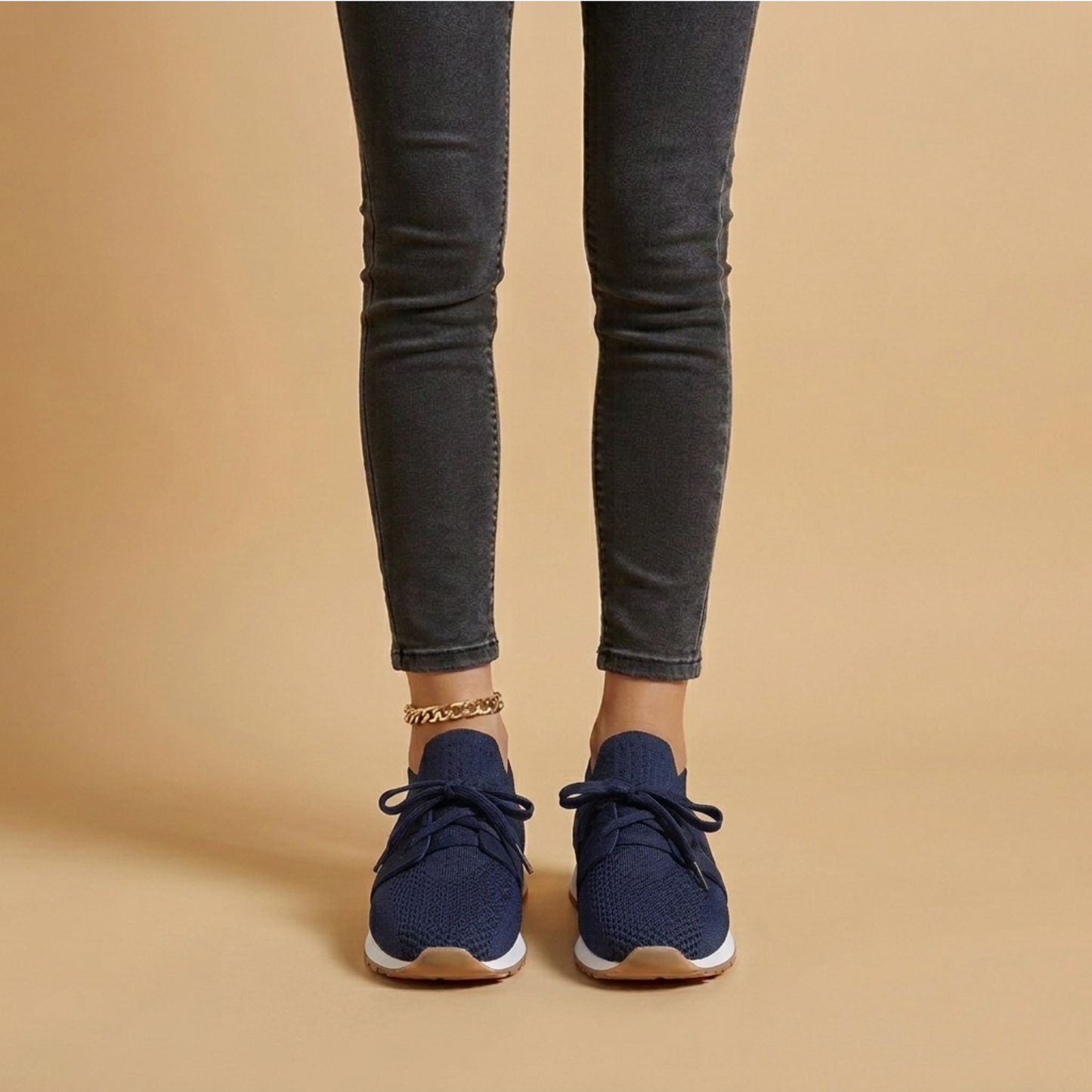Femke - Moderne Orthopedische Damessneakers met Gebreid Bovenwerk en Ondersteunende Zool