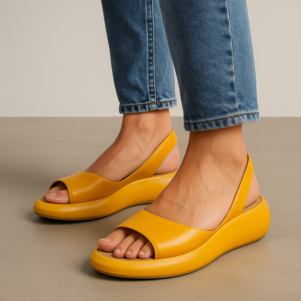 Femke - Moderne Orthopedische Sandalen Dames met Brede Wreefband en Slingback
