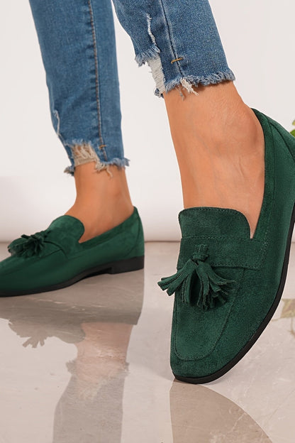 Anouk - Dames Loafers Casual Smart met Kwastdetail en Vierkante Neus