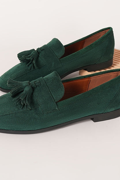 Anouk - Dames Loafers Casual Smart met Kwastdetail en Vierkante Neus