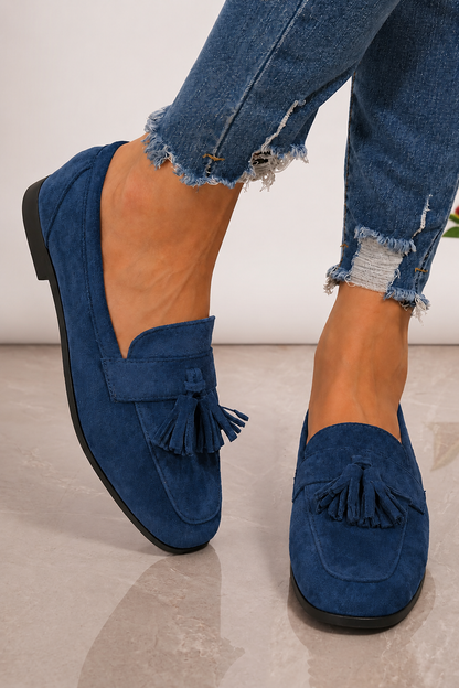 Anouk - Dames Loafers Casual Smart met Kwastdetail en Vierkante Neus