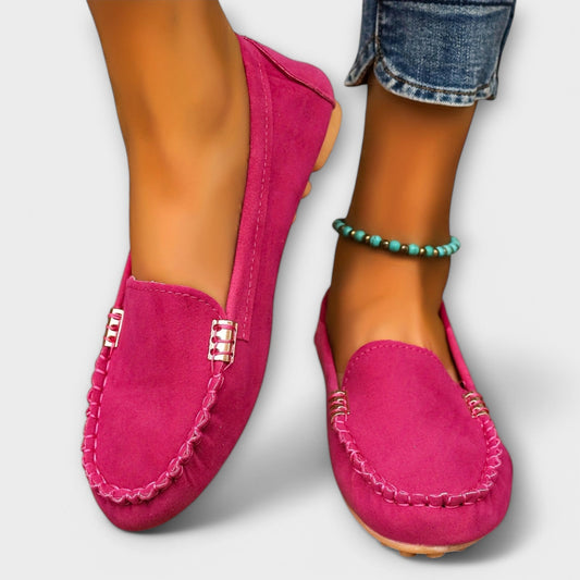 Fenna - Casual Orthopedische Instappers Dames met Ondersteunende Zool en Gouden Detail