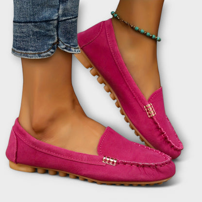 Fenna - Casual Orthopedische Instappers Dames met Ondersteunende Zool en Gouden Detail
