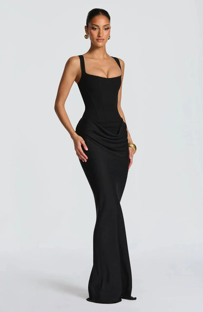 Fenna - Elegante Bruiloft Gastenjurk Dames met Corset Lijfje en Zeemeermin Silhouet