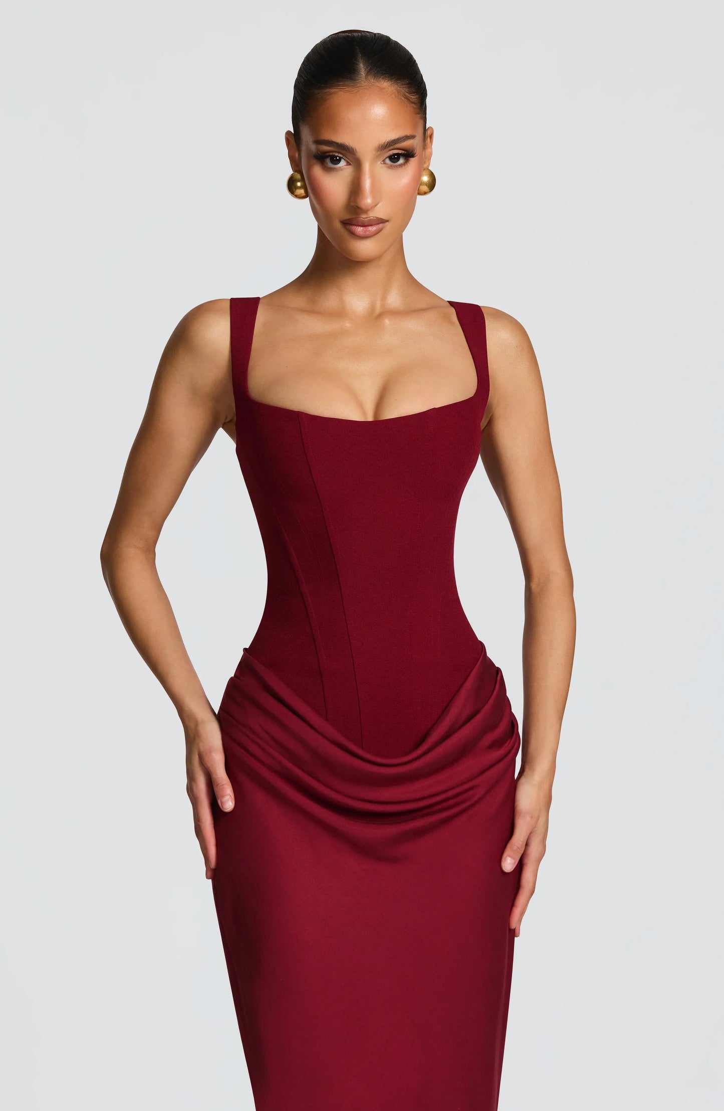 Fenna - Elegante Bruiloft Gastenjurk Dames met Corset Lijfje en Zeemeermin Silhouet