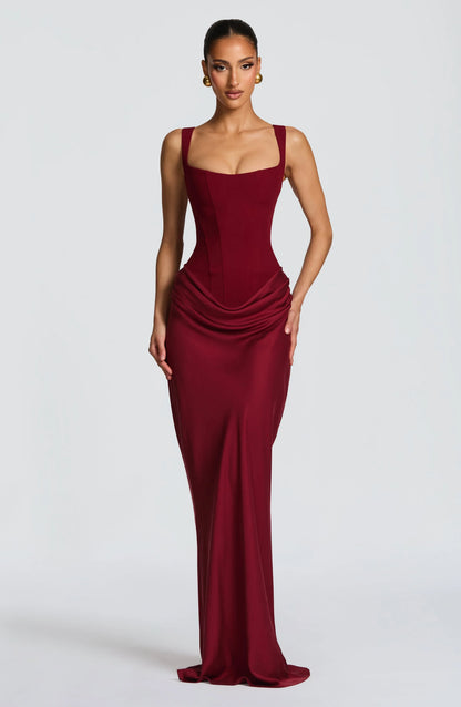 Fenna - Elegante Bruiloft Gastenjurk Dames met Corset Lijfje en Zeemeermin Silhouet