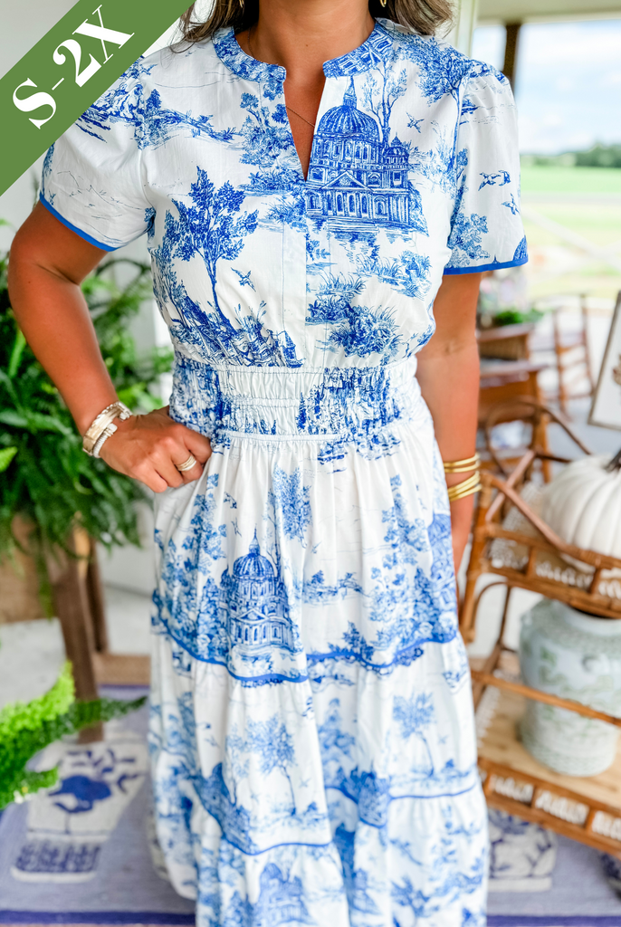 Fenna - Romantische Bruiloft Gastenjurk Dames met Paisleyprint en Getailleerde Taille