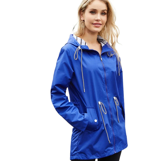 Noor - Dames Regenjas Herfst met Capuchon en Verstelbaar Taillekoord