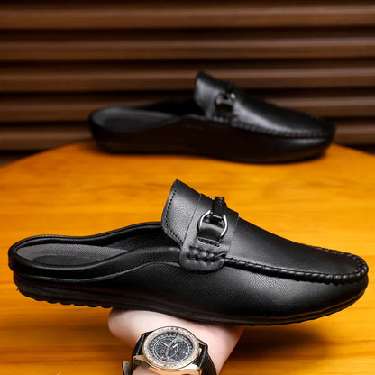 Finn - Casual Comfortabele Mules Heren met Gespdetail en Ondersteunende Zool
