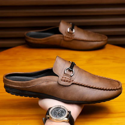 Finn - Casual Comfortabele Mules Heren met Gespdetail en Ondersteunende Zool