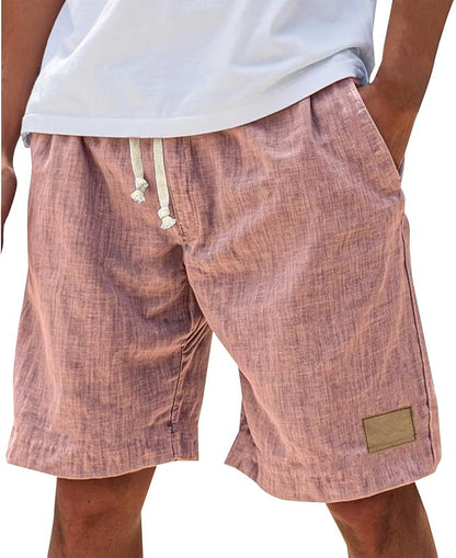 Finn - Casual Linnen Short Heren met Elastische Taille en Trekkoord