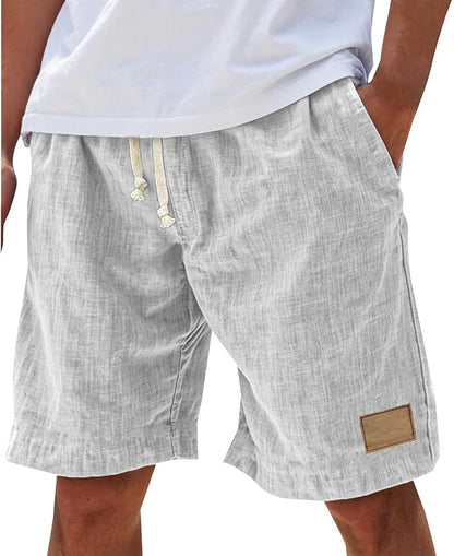 Finn - Casual Linnen Short Heren met Elastische Taille en Trekkoord