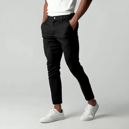 Finn - Heren Chino Broek Stretch Casual Smart met Tapered Pasvorm